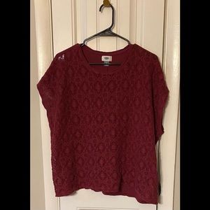 Old Navy Women's Red Lace Blouse